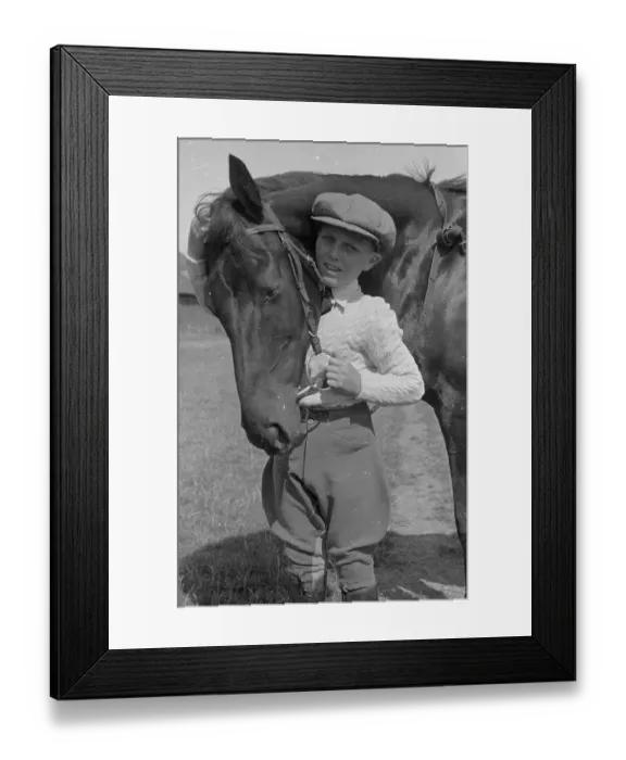 Framed Print : Boy And Horse Framed Print : Boy And Horse