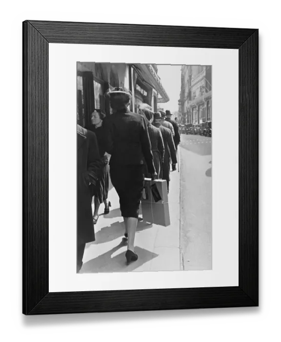 Framed Print : Bond Street Shopper Framed Print : Bond Street Shopper