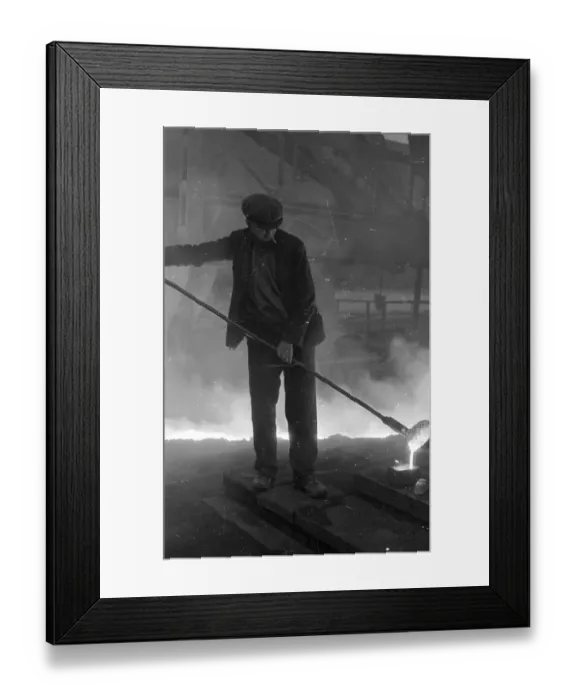 Framed Print : Foundry Worker