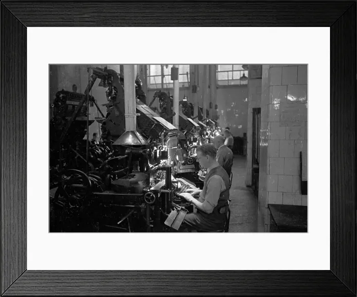 Framed Print : Printing At Lloyd's