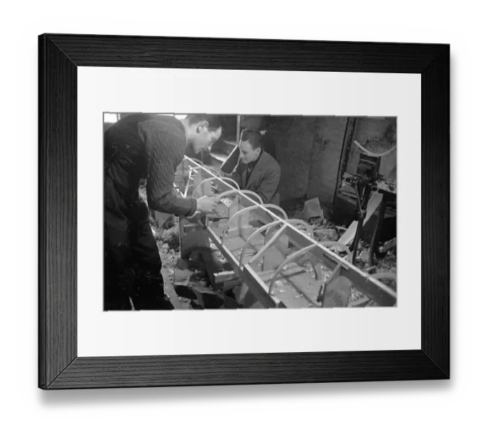 Framed Print : Rib Cage. 1st April 1939: At boatbuilder George Sims workshop the ribs Framed Print : Rib Cage. 1st April 1939: At boatbuilder George Sims workshop the ribs