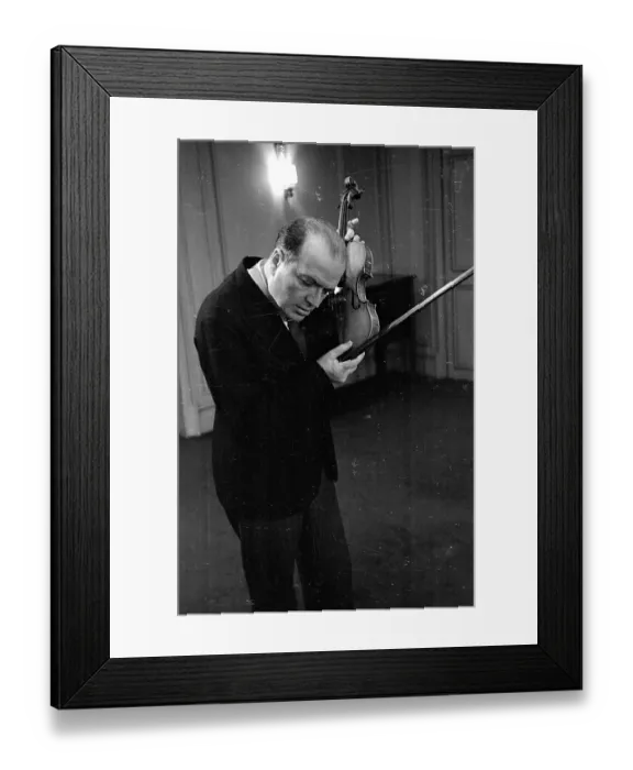 Framed Print : Tuning Violin