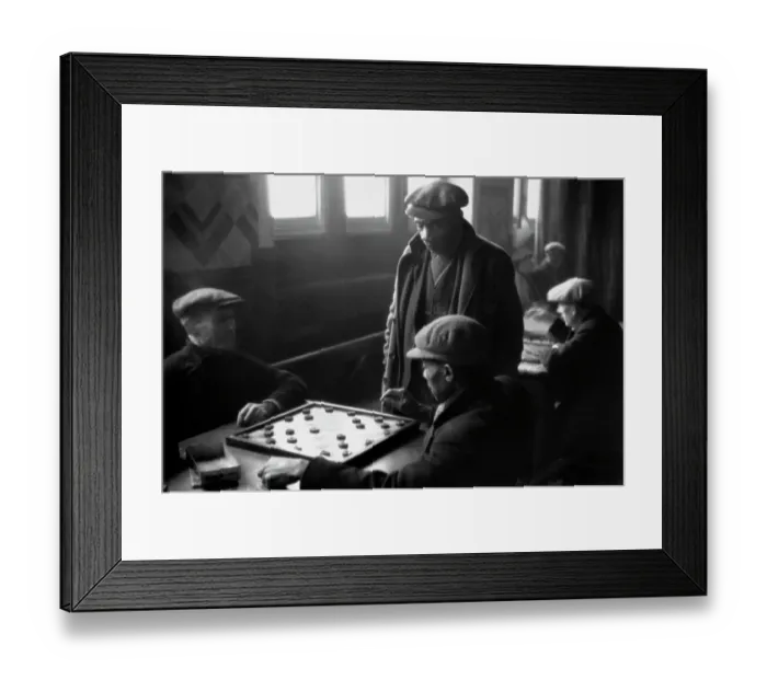 Framed Print : Your Move. Seamen playing draughts, Cardiff, March 1939 Framed Print : Your Move. Seamen playing draughts, Cardiff, March 1939