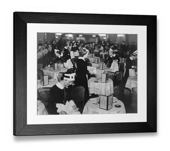 Framed Print : Nippies. Waitresses, or nippies, at a Lyon's Corner House Framed Print : Nippies. Waitresses, or nippies, at a Lyon's Corner House