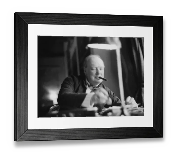 Framed Print : Churchill At His Desk Framed Print : Churchill At His Desk