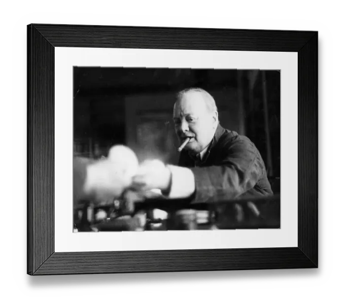 Framed Print : Churchill Relaxes Framed Print : Churchill Relaxes