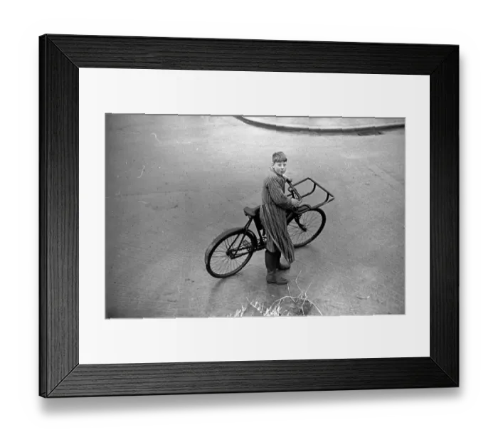 Framed Print : Delivery Boy Framed Print : Delivery Boy