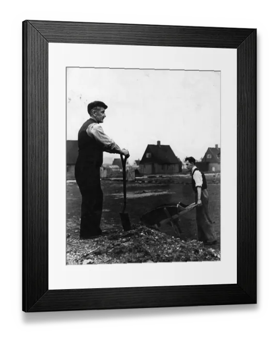 Framed Print : New Land. 11th February 1939: Unemployed miner Nathan Turner Framed Print : New Land. 11th February 1939: Unemployed miner Nathan Turner