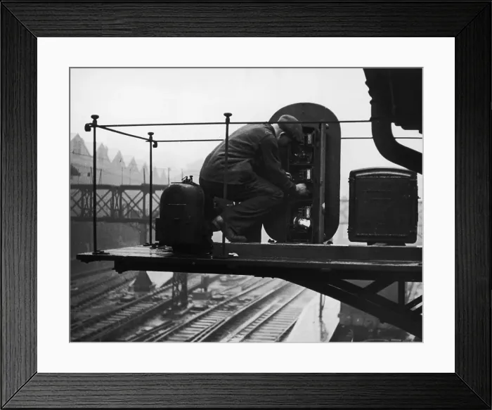 Framed Print : Signal Checking Framed Print : Signal Checking