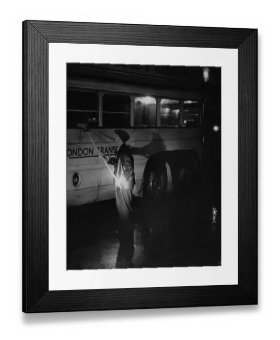 Framed Print : Bus Washing