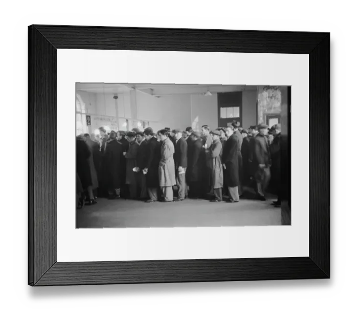 Framed Print : Dole Queue Framed Print : Dole Queue
