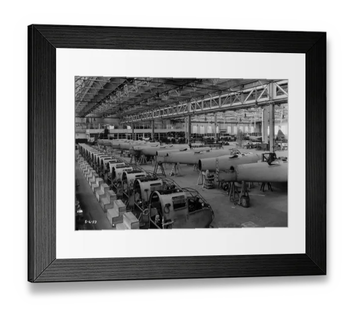 Framed Print : Bomber Production Framed Print : Bomber Production