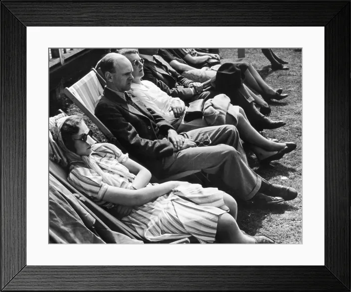 Framed Print : Deckchair Supporters Framed Print : Deckchair Supporters