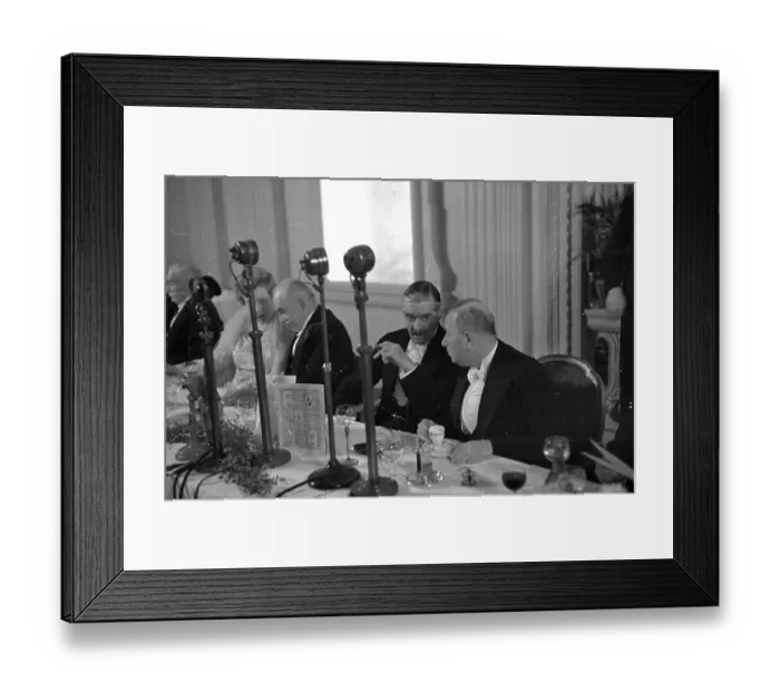 Framed Print : PM And Microphones Framed Print : PM And Microphones