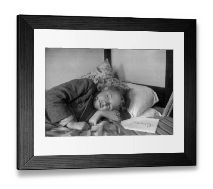 Framed Print : Refugee Sleeping Framed Print : Refugee Sleeping