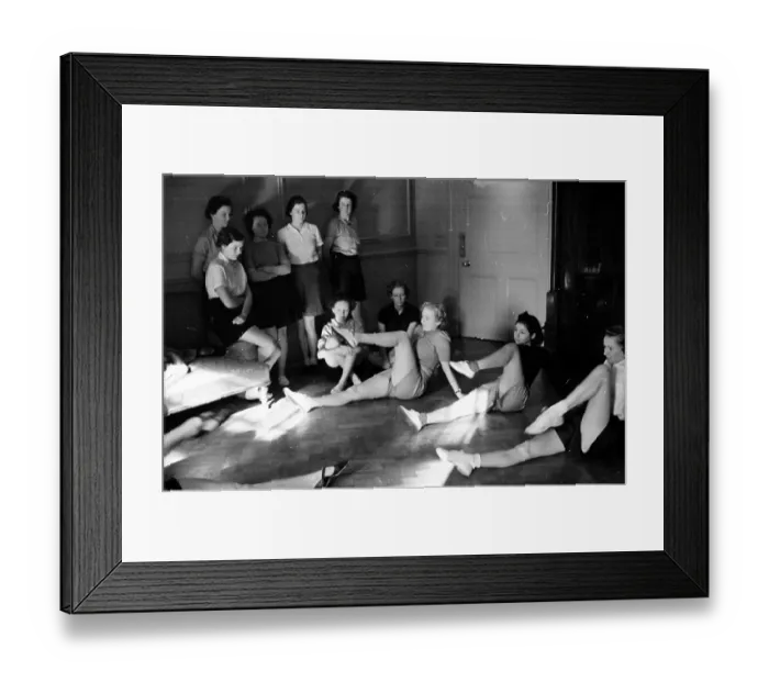 Framed Print : Exercise Class Framed Print : Exercise Class