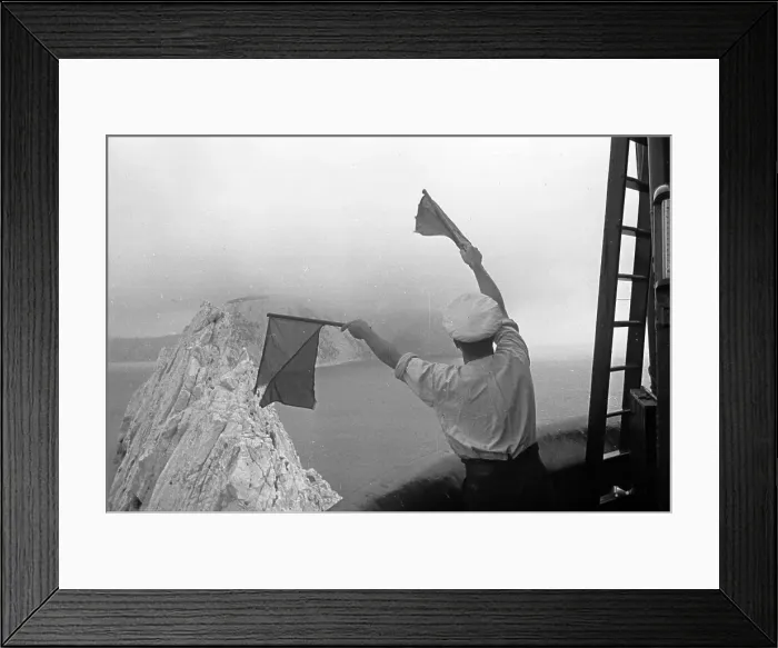 Framed Print : Lighthouse Semaphore Framed Print : Lighthouse Semaphore