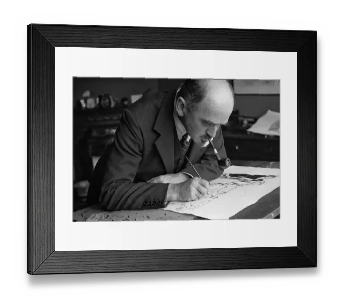 Framed Print : David Low. 22nd October 1938: British political cartoonist David (Alexander Cecil) Framed Print : David Low. 22nd October 1938: British political cartoonist David (Alexander Cecil)