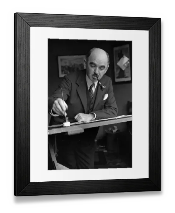 Framed Print : David Low. 22nd October 1938: British political cartoonist David (Alexander Cecil) Framed Print : David Low. 22nd October 1938: British political cartoonist David (Alexander Cecil)