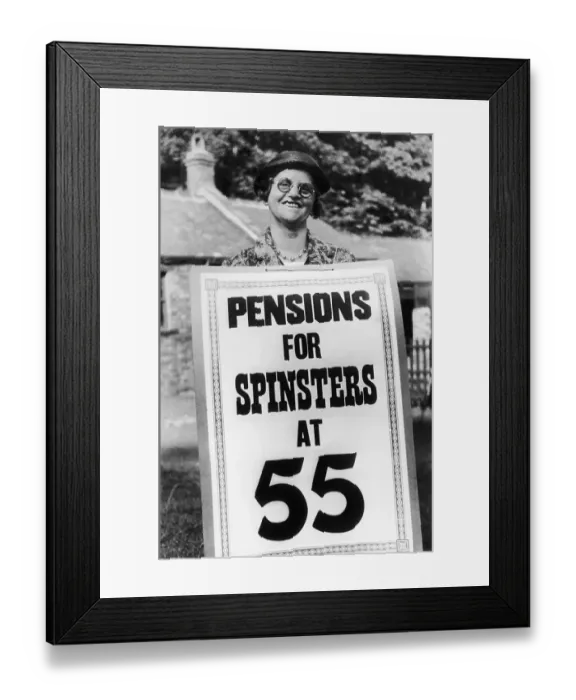 Framed Print : Pensions For Spinsters Framed Print : Pensions For Spinsters