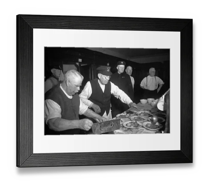 Framed Print : Pensioners Dinner