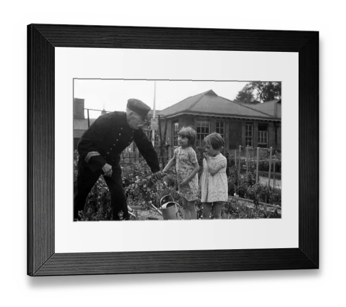 Framed Print : Pensioner Gardening Framed Print : Pensioner Gardening