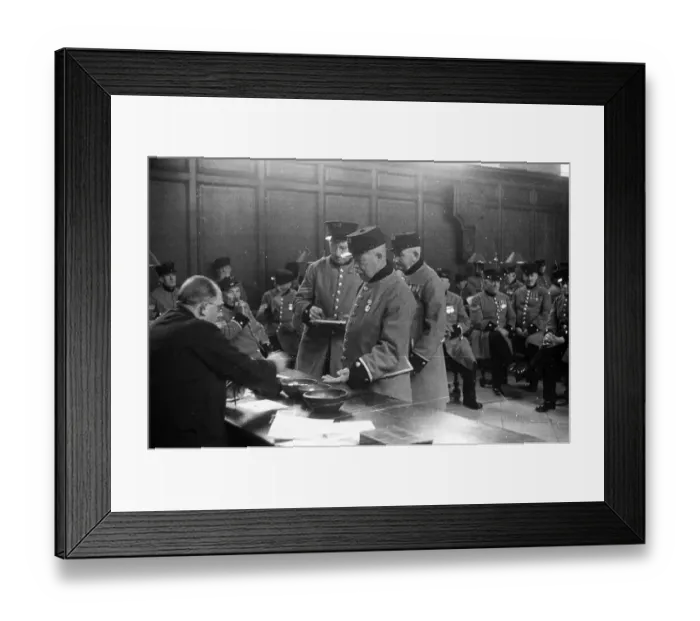 Framed Print : Paying Pensioners Framed Print : Paying Pensioners