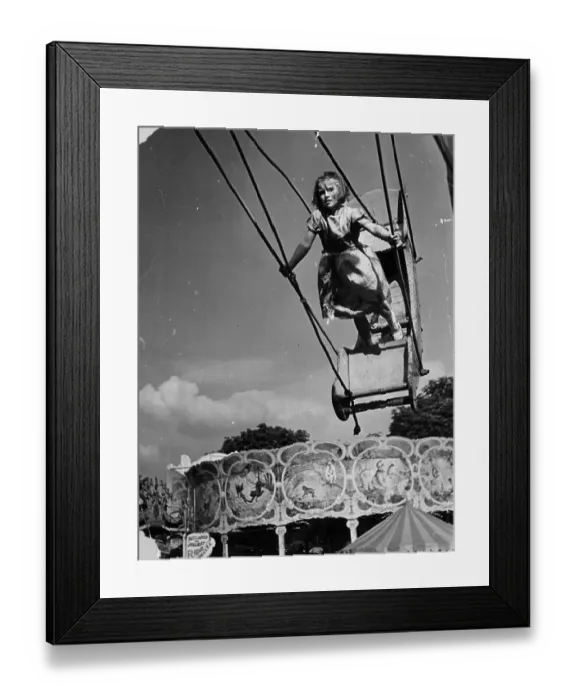 Framed Print : Swingboat Girl Framed Print : Swingboat Girl