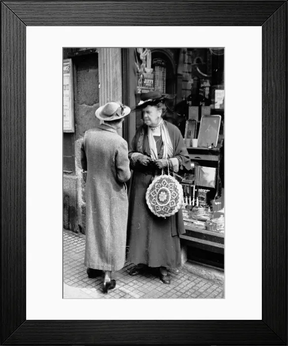 Framed Print : Villagers Talking