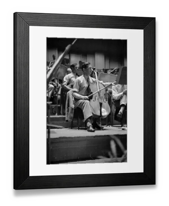 Framed Print : Cellist. 1st October 1938: Cellists rehearsing for a Promenade concert