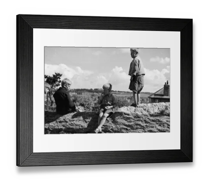 Framed Print : Boys On Wall Framed Print : Boys On Wall