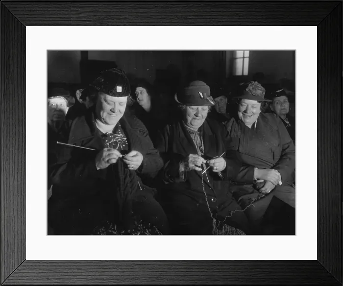 Framed Print : Knitting Club
