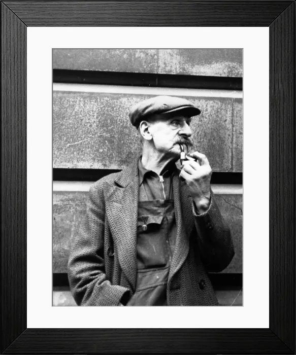 Framed Print : Old Man Smoking