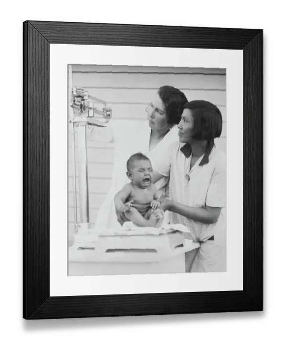 Framed Print : Native American Midwives