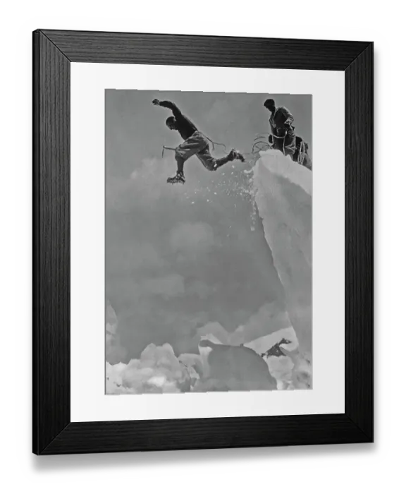 Framed Print : Leaping A Crevasse Framed Print : Leaping A Crevasse