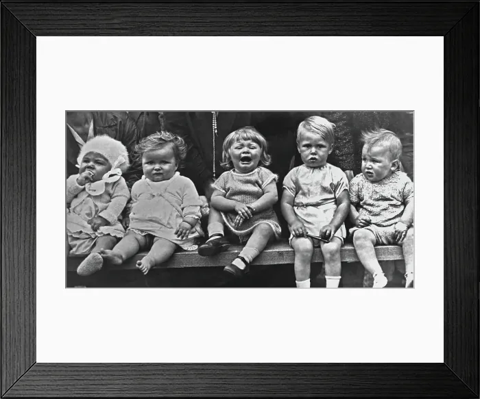 Framed Print : Baby Show. Five infant entrants to the Putney Day Nursery baby show Framed Print : Baby Show. Five infant entrants to the Putney Day Nursery baby show