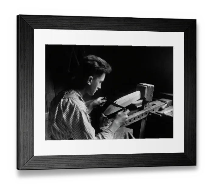 Framed Print : Model Boat Builder Framed Print : Model Boat Builder