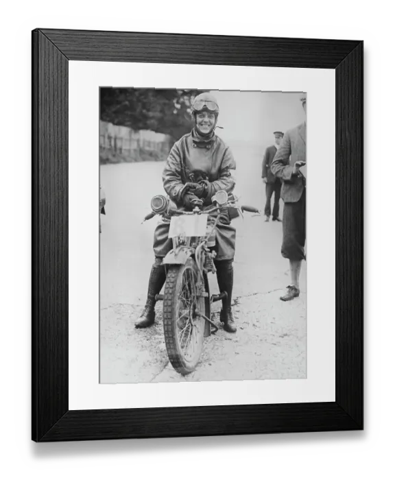 Framed Print : Edyth Foley, British Motorcycle Racer Framed Print : Edyth Foley, British Motorcycle Racer