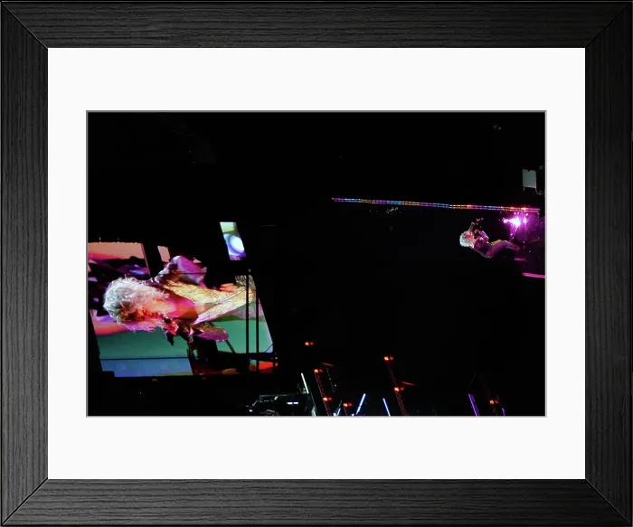 Framed Print : Cyndi Lauper Performs At Madison Square Garden