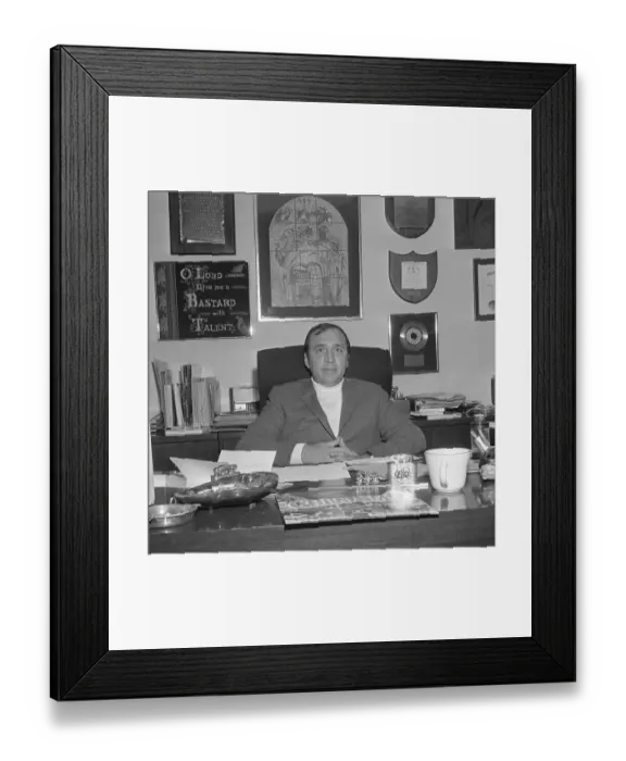 Framed Print : Morris Levy Of Roulette Recrods Framed Print : Morris Levy Of Roulette Recrods