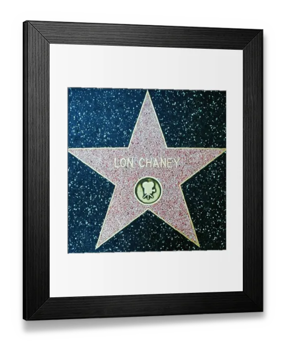 Framed Print : Lon Chaney Hollywood Walk of Fame Archive