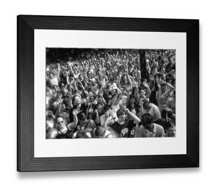 Framed Print : Bill Tompkins Crowd watered down Archive