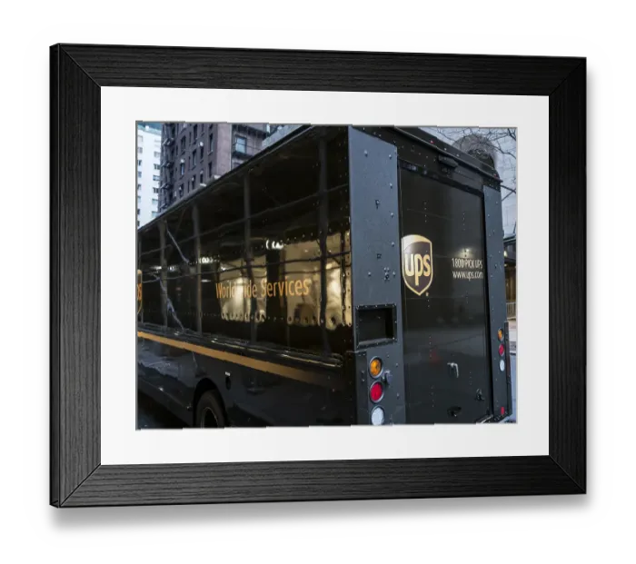 Framed Print : Bill Tompkins UPS truck Archive Framed Print : Bill Tompkins UPS truck Archive