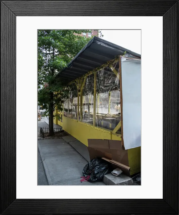 Framed Print : Bill Tompkins Abandoned outdoor dining area Archive Framed Print : Bill Tompkins Abandoned outdoor dining area Archive