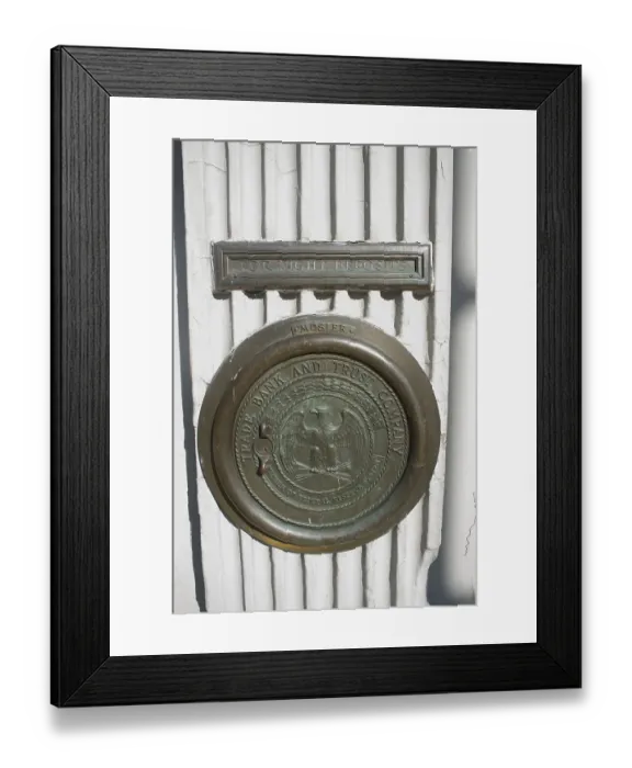 Framed Print : Trade Bank seal Archive Framed Print : Trade Bank seal Archive