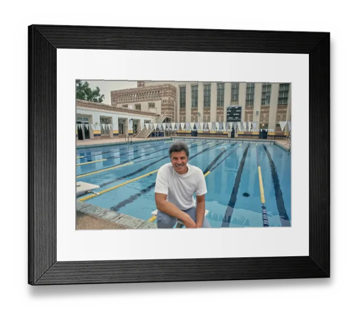 Framed Print : Mark Spitz, Student Activities Center, UCLA Framed Print : Mark Spitz, Student Activities Center, UCLA