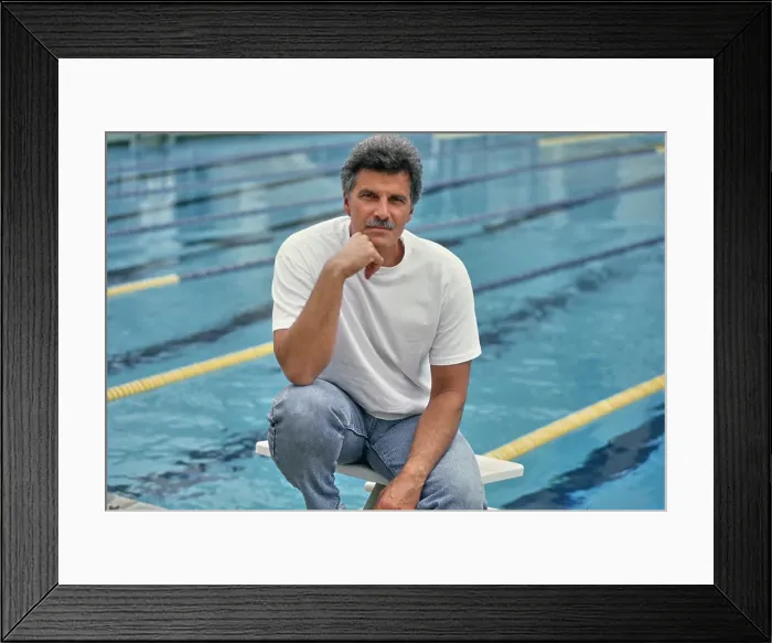 Framed Print : Mark Spitz, Student Activities Center, UCLA Framed Print : Mark Spitz, Student Activities Center, UCLA