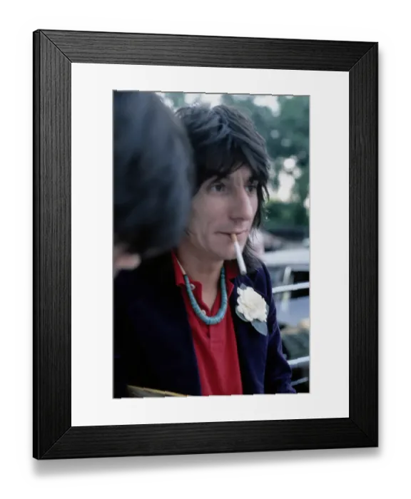 Framed Print : Ron Wood smoking a cigarette, Unspecified, circa 1990s Framed Print : Ron Wood smoking a cigarette, Unspecified, circa 1990s