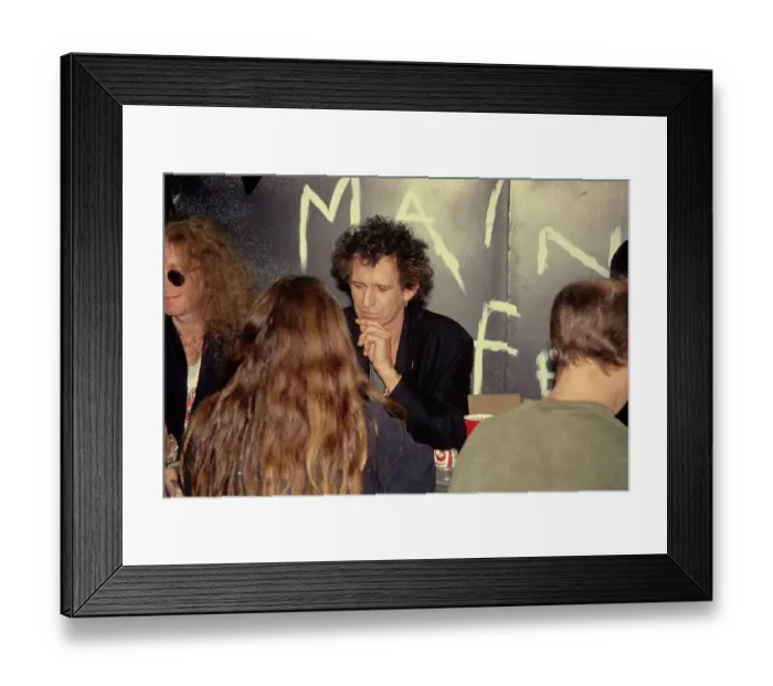 Framed Print : Keith Richards Autographing Framed Print : Keith Richards Autographing