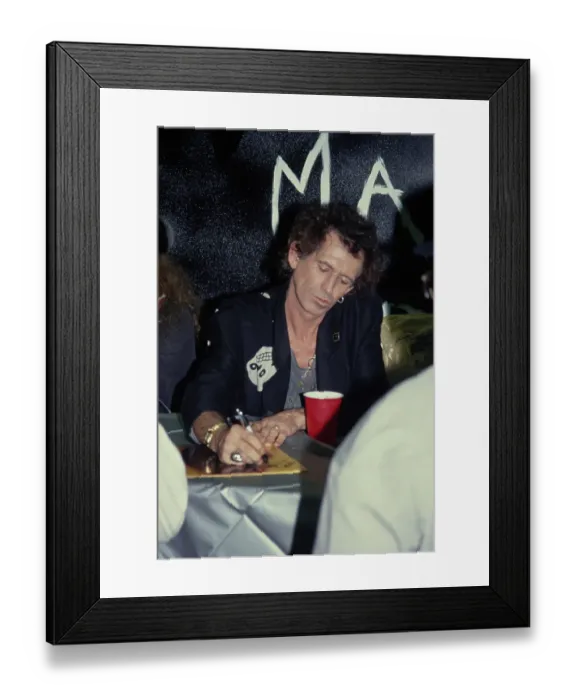 Framed Print : Keith Richards Autographing Framed Print : Keith Richards Autographing